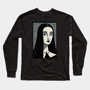 Goth Morticia Addams Long Sleeve T-Shirt